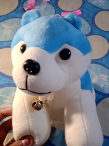 Blue &amp; White Plush Bear