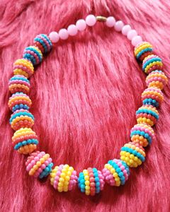 Retro Beaded Statement Necklace