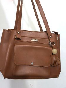 Brown Leather Tote Bag
