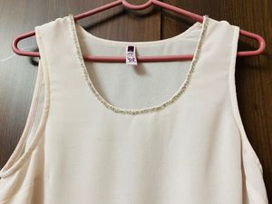 Peach Double Layered Top