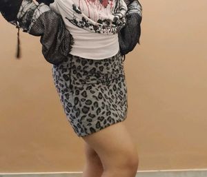 Animal Print Mini Skirt