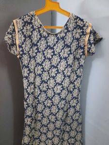 Soft Navy Blue And Sand Top