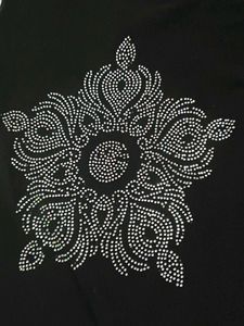 Black Rhinestone Embellished Modest Hijab