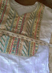 White Embroidered Dress