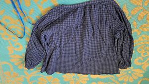 Check  Top Blue  Cotton.
