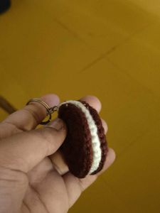Crochet Oreo Keychain