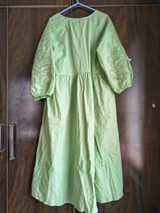 Pista Green Embroidered Dress I Max
