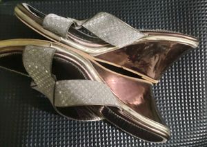 Bronze Bling Party Wedges