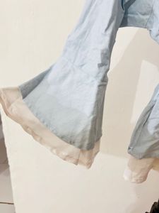 Blue Peplum Style Top