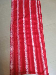 Red And White Dotted Saree