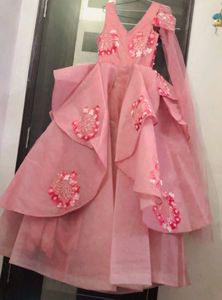 Diwali🎁 Offer Today Luxury Pink Barbie Doll Gown