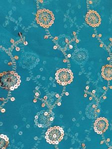 Elegant Blue Embellished Saree