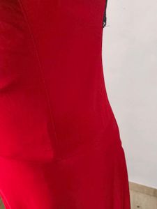 Red Lace Top Gown
