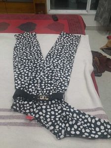 Black &amp; White Polka Dot Jumpsuit