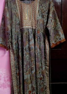 Grey Silky Soft Blended Kurta