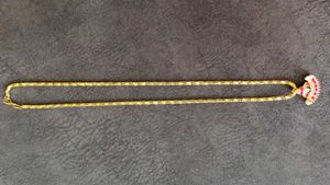 Gold Chain with Religious Pendant