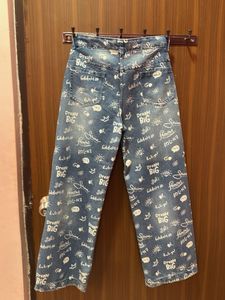 Printed Denim Jeans