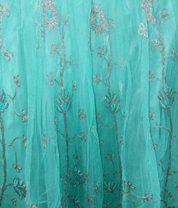 Flowy Teal Net Dress - Perfect for Twirling