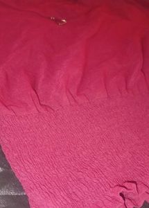 Maroon Long Sleeve Crop Top