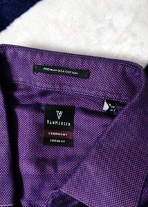 Van Heusen Men Regular Fit Purple Wedding Shirt