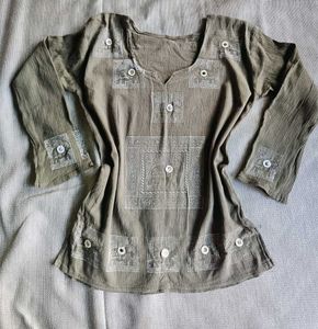 Embroidered Tunic Top