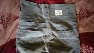 High Waist Grey Jeans