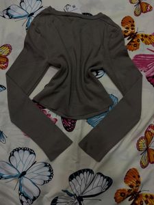 Zara Cutout Long Sleeve Top