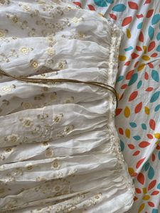 Off White/ Die Fabric Lehenga Skirt