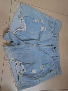 Distressed Denim Shorts