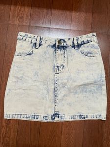 Light Blue Denim Mini Skirt