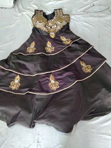 Very Beautiful Gown With Free Size It&#39;s New Never Worn Once ... Quality Is Good New Without Tag Purple Colour #gown #purple #ethnicgown