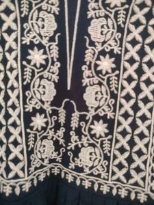 Embroidered Dark Blue Kurta💙