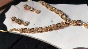 Seweled Necklace and Earring Set