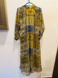 Printed Yellow Kurta