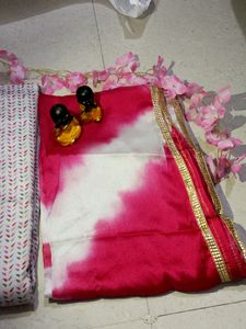 Unstitched Cotton Suit With Bottom And Dupatta. No Coins ❌ Only Cash ✅
