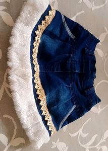Baby Girl Denim Skirt Set