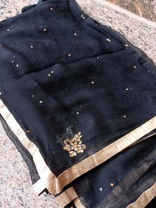 Z Black Wedding Kurti Dupatta Set