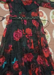 Red N Black Orgenza Dress