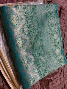New Silk Saree With Unstich Blouse
