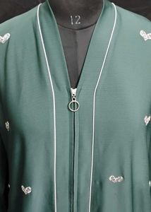 Elegant Green Embroidered Abaya