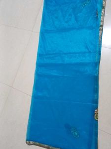 Blue Net Dupatta