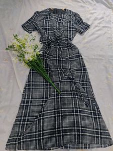 Gingham Dark Blue Dress