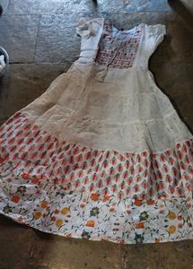 White Beautiful Partywear Ethnic Gown