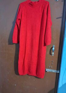 Very Good Quality Red Color Pure Wool Dress