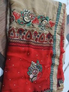Elegant Embroidered Saree
