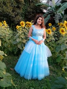 Sky Blue Designer Lehenga Choli