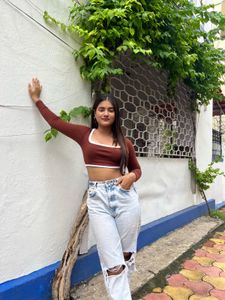 Brown Crop Top 🤎