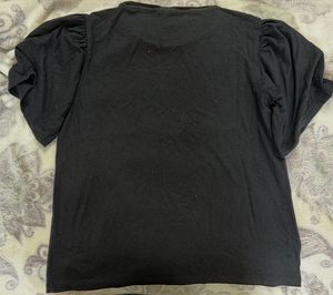 Black Graphic Print T-Shirt