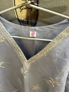 Embroidered V-Neck Top