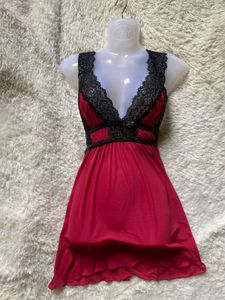 Rose Pink &amp; Black Lace Lingerie